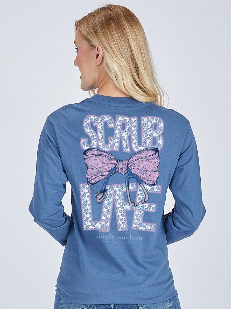 Simply Southern Scrub Life Bow Long Sleeve T-Shirt