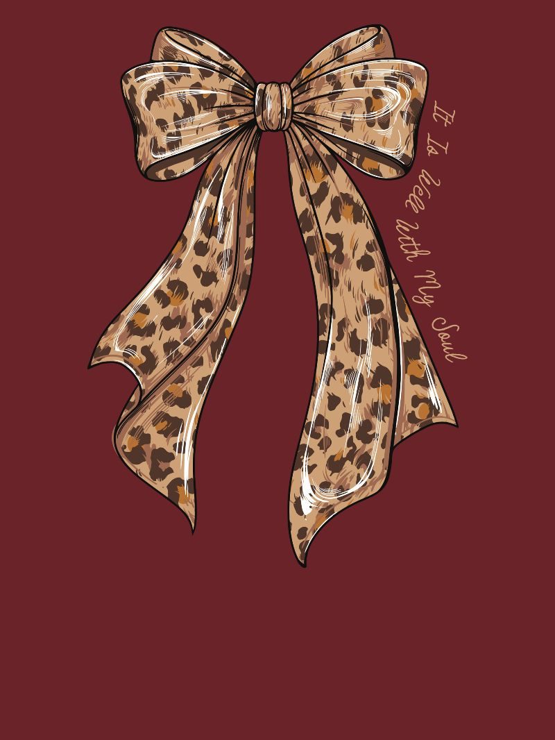 Simply Southern Soul Leopard Bow Long Sleeve T-Shirt