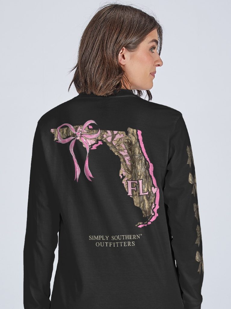 Simply Southern Florida Camo Bow Long Sleeve T-Shirt