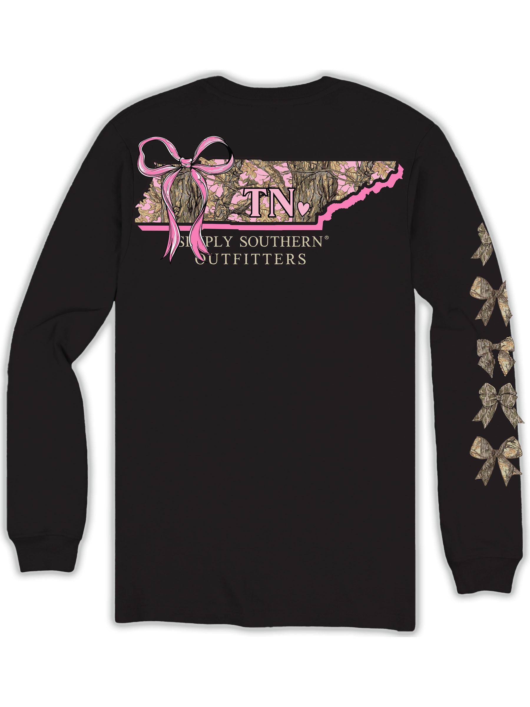 Simply Southern Tennessee Camo Bow Long Sleeve T-Shirt