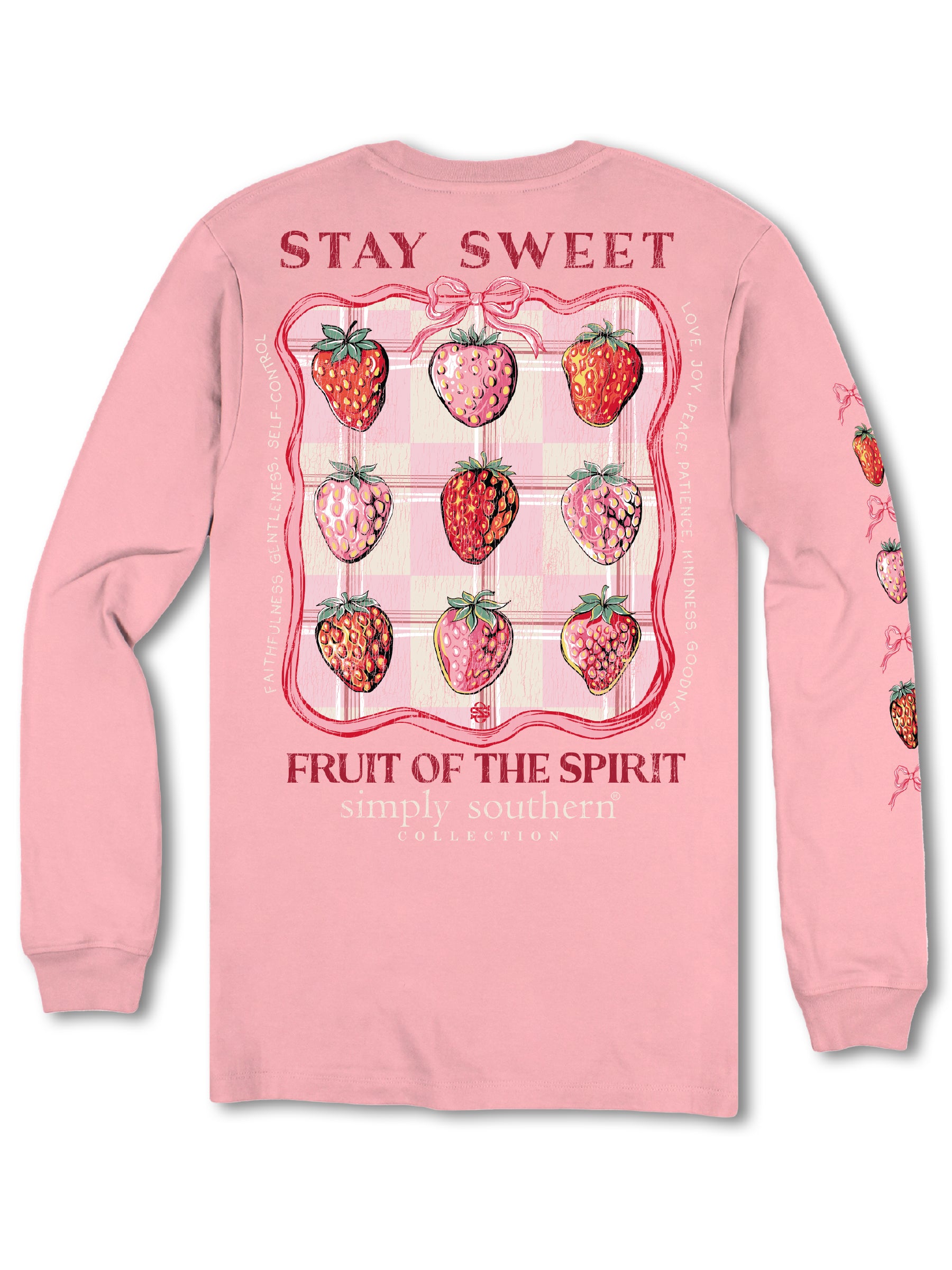 Simply Southern Stay Sweet Strawberry Long Sleeve T-Shirt