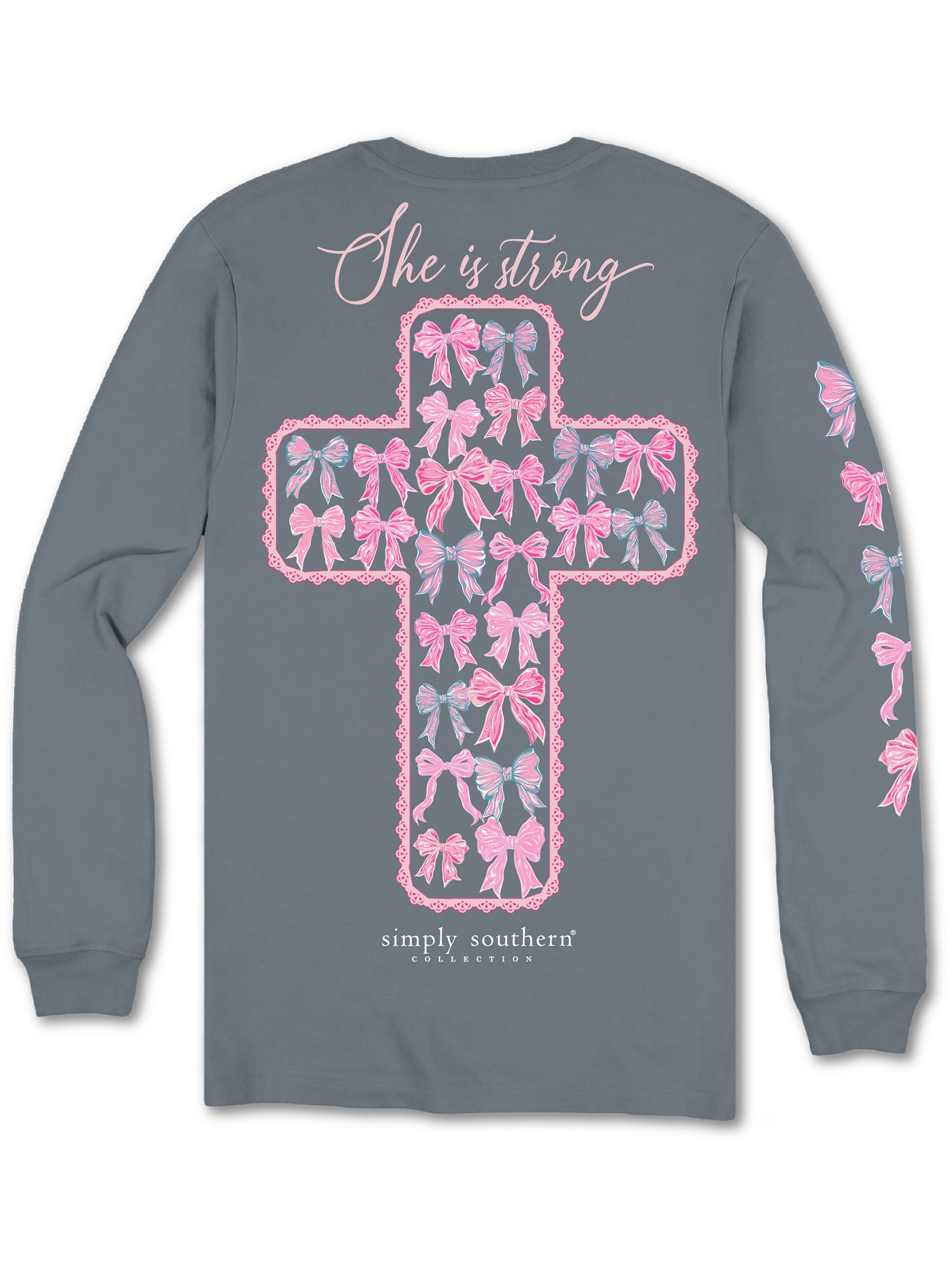 Simply Southern Strong Bow Cross Long Sleeve T-Shirt