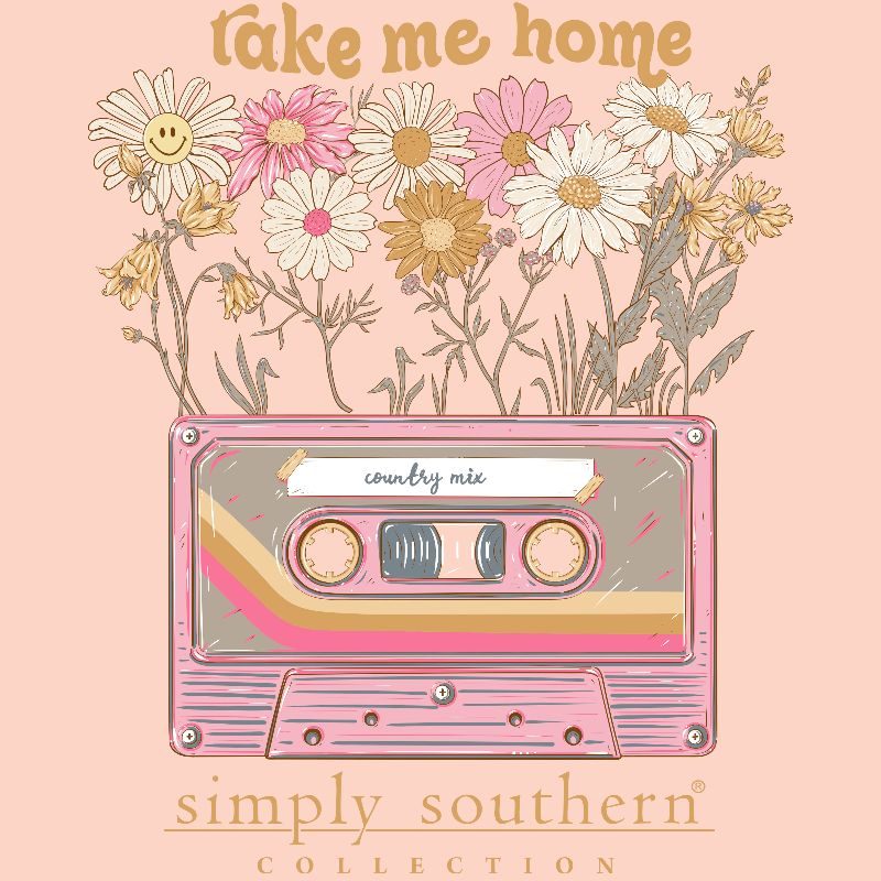 SALE Simply Southern Tape Flowers Long Sleeve T-Shirt