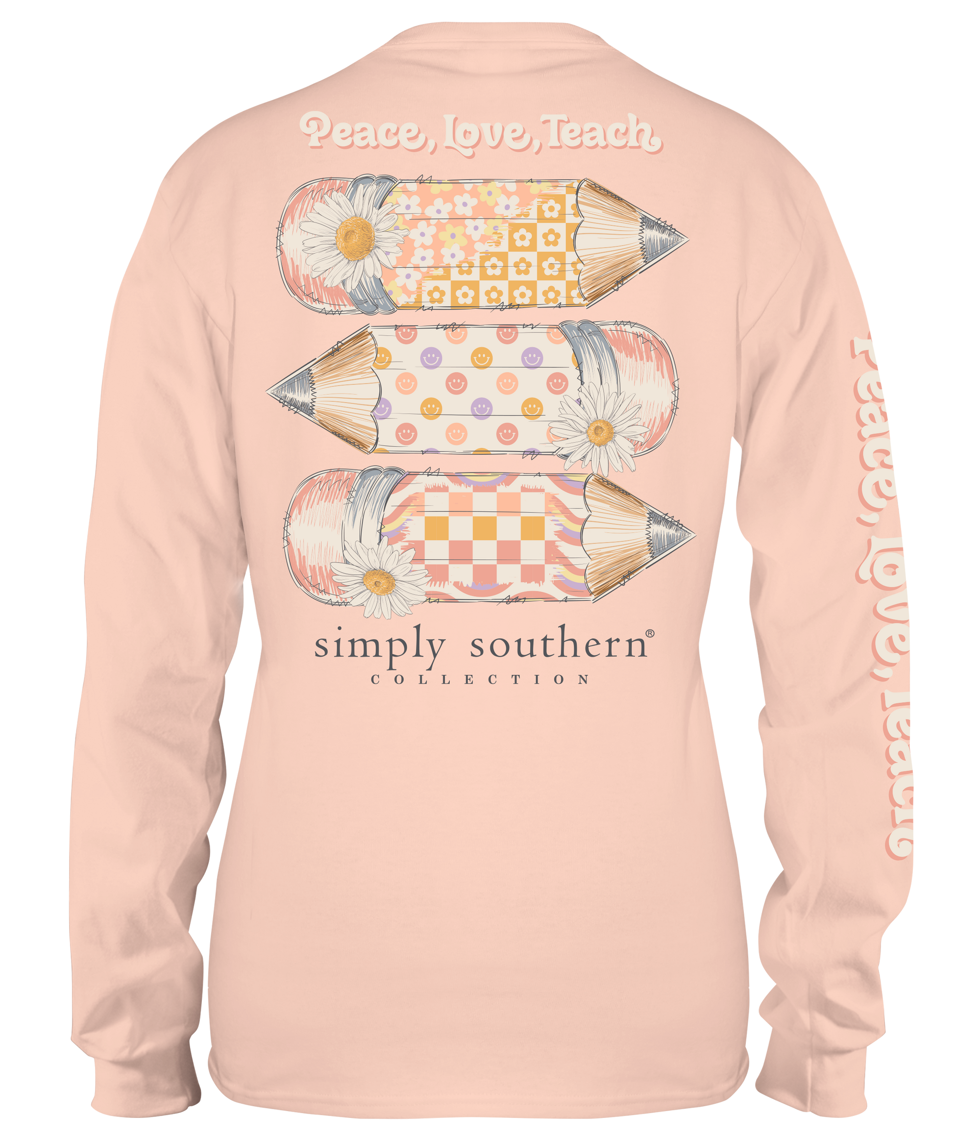 Simply Southern Peace Love Teach Long Sleeve T-Shirt