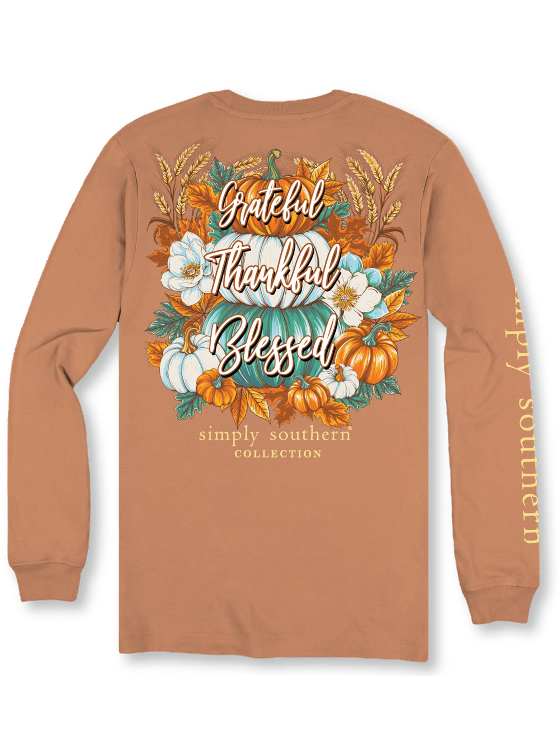 Simply Southern Thankful Pumpkins Fall Long Sleeve T-Shirt