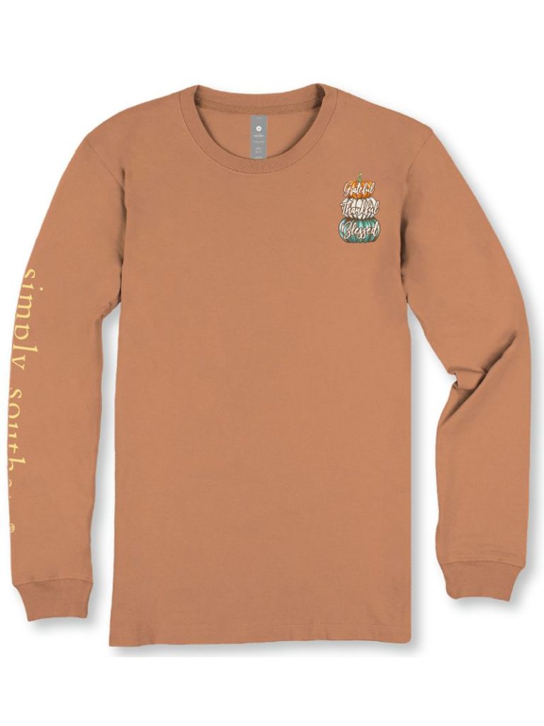 Simply Southern Thankful Pumpkins Fall Long Sleeve T-Shirt