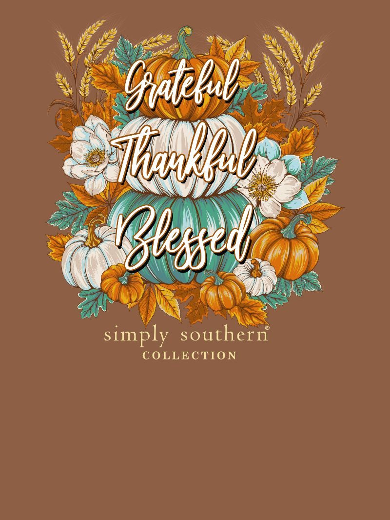 Simply Southern Thankful Pumpkins Fall Long Sleeve T-Shirt