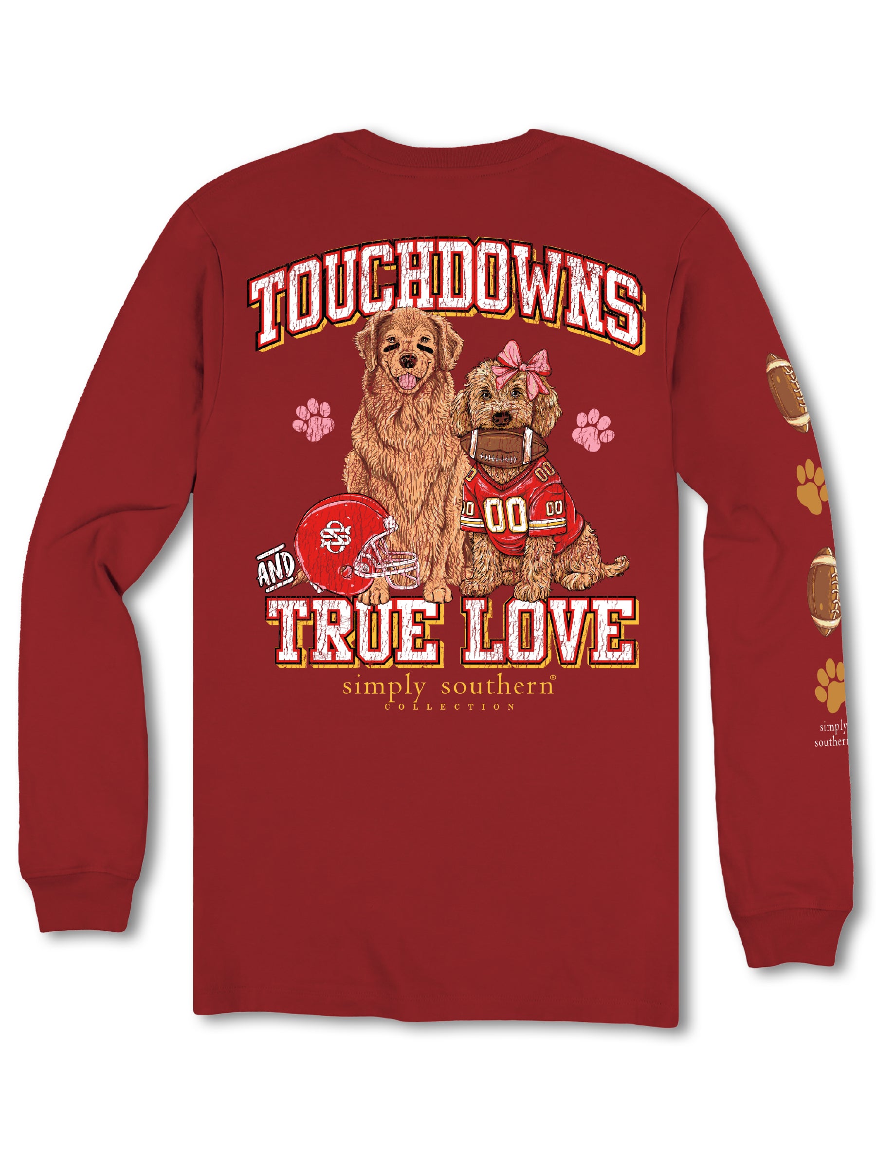 Simply Southern Touchdowns &amp; Love Fall Long Sleeve T-Shirt