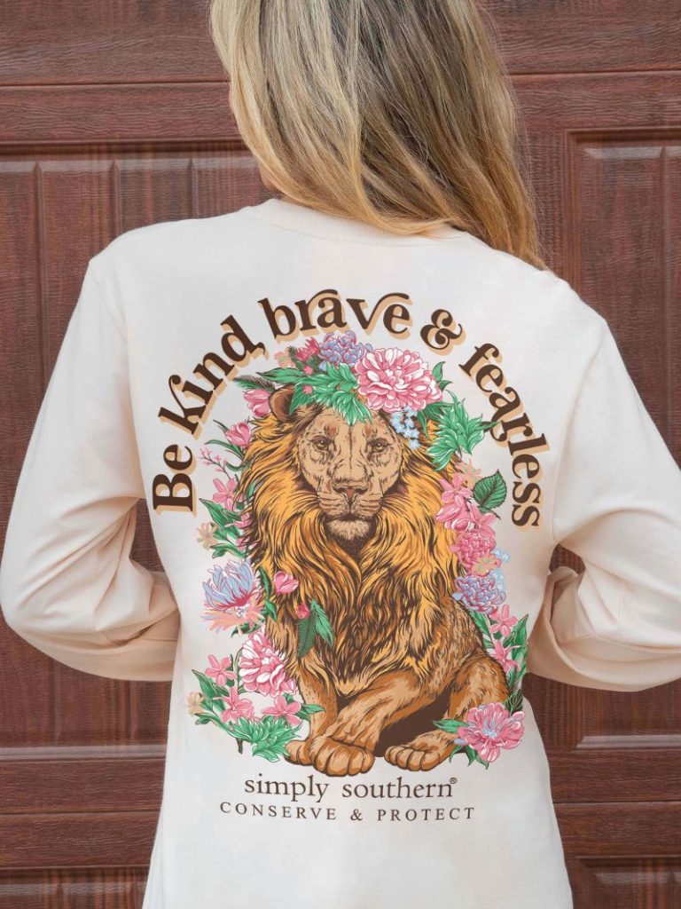 Simply Southern Lion Tracker Be Brave Long Sleeve T-Shirt