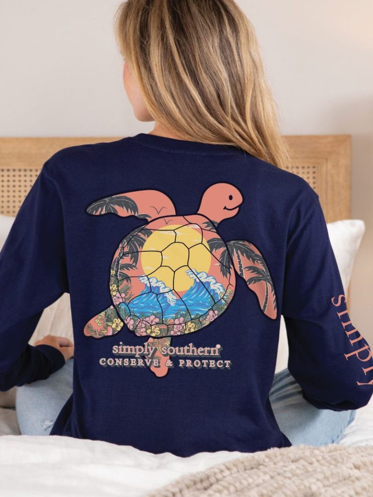 Simply Southern Turtle Tracker Waves Long Sleeve T-Shirt