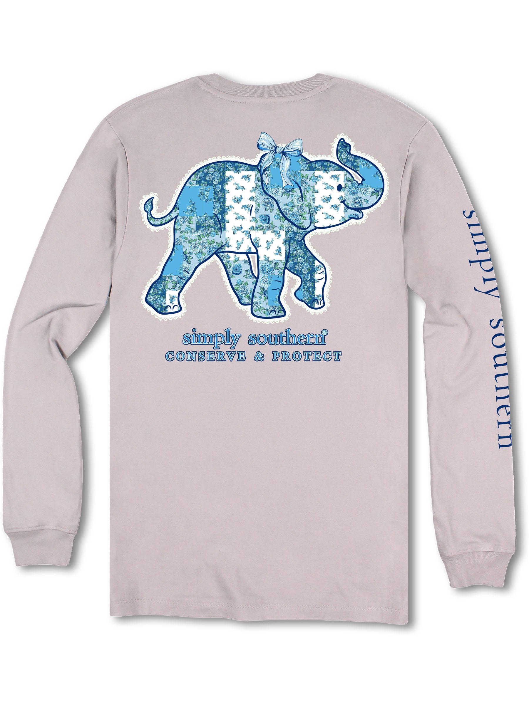Simply Southern Elephant Tracker Flower Long Sleeve T-Shirt