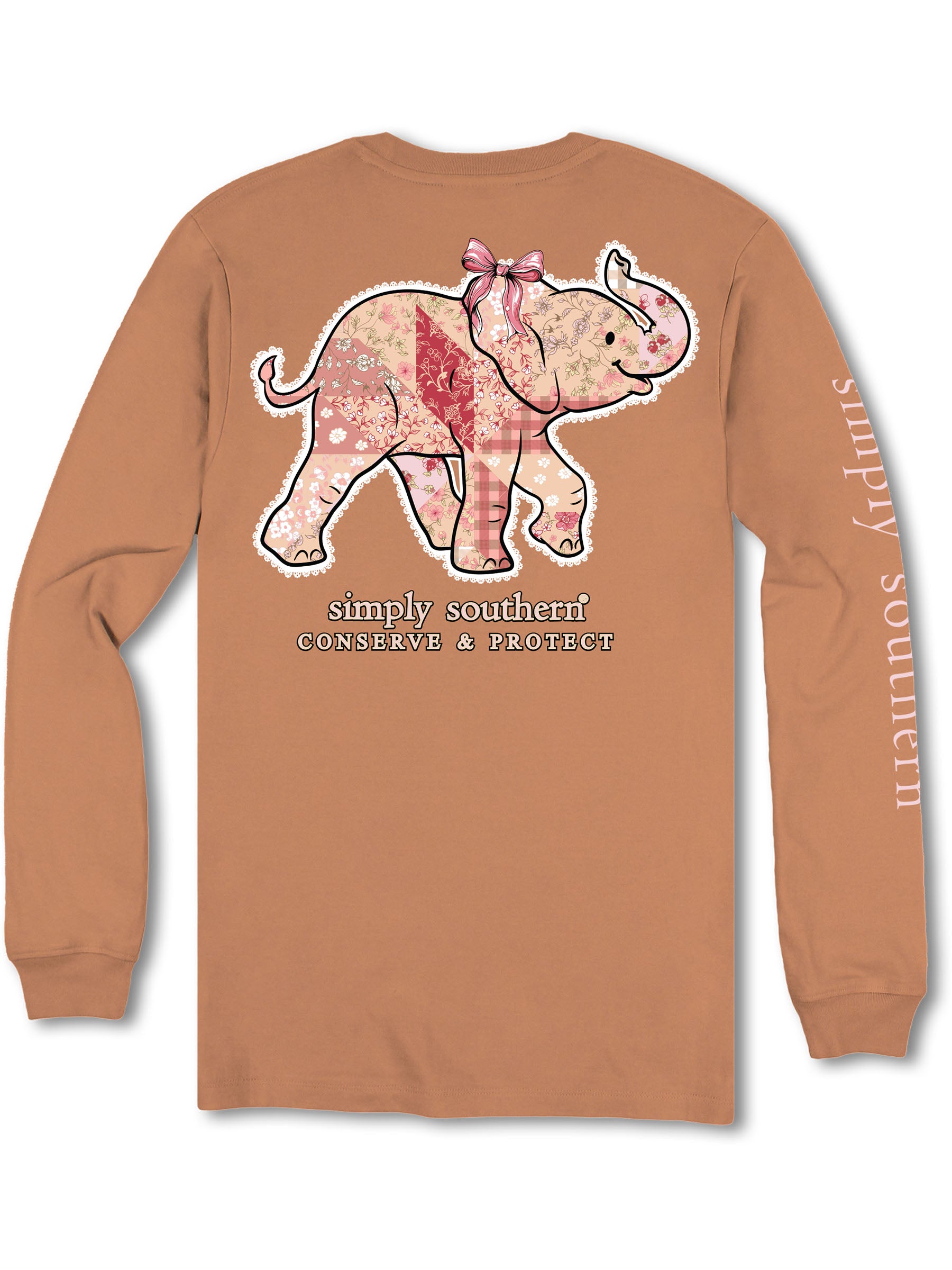 Simply Southern Elephant Tracker Patch Long Sleeve T-Shirt
