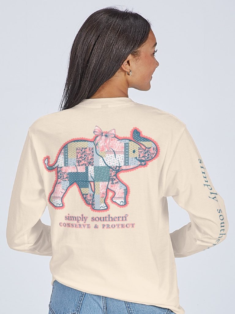Simply Southern Elephant Tracker Quilted Long Sleeve T-Shirt