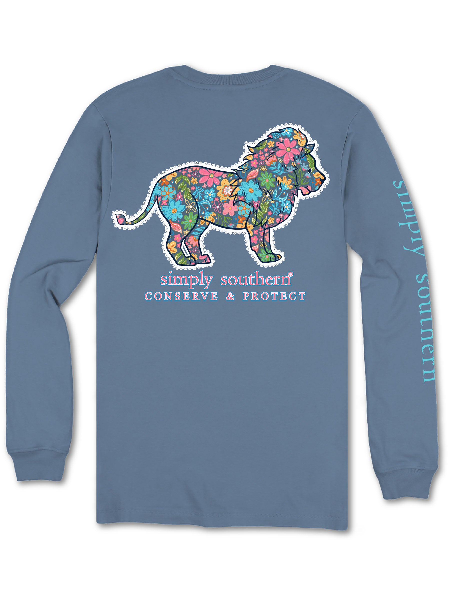 Simply Southern Lion Tracker Floral Long Sleeve T-Shirt