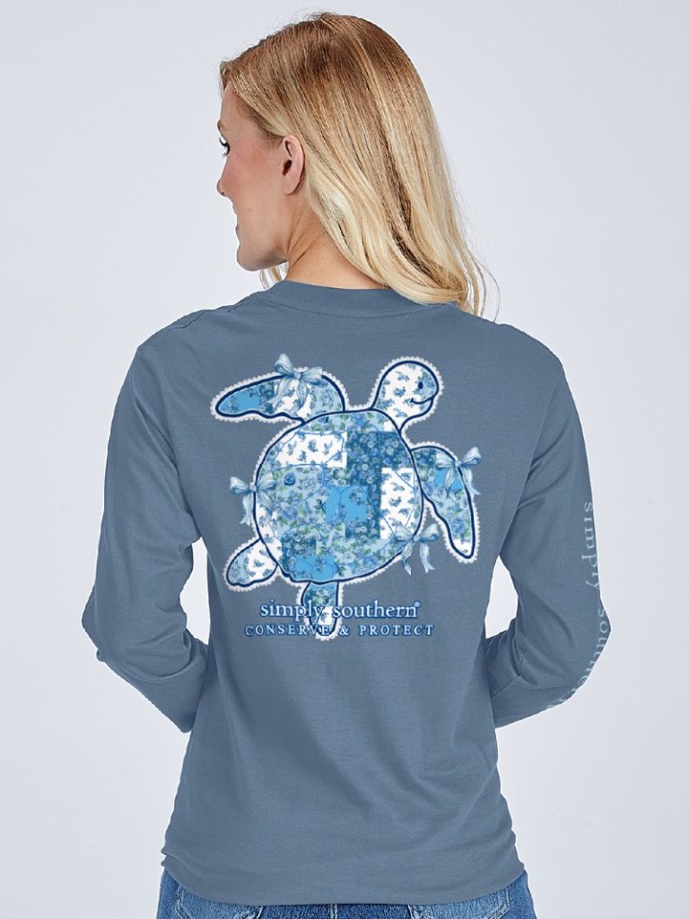 Simply Southern Turtle Tracker Floral Long Sleeve T-Shirt