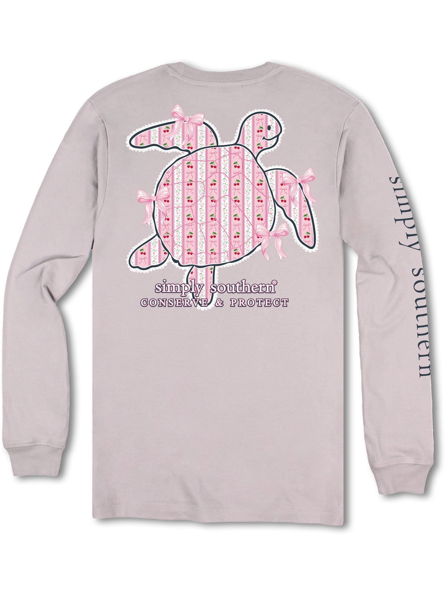 Simply Southern Turtle Tracker Cherry Long Sleeve T-Shirt