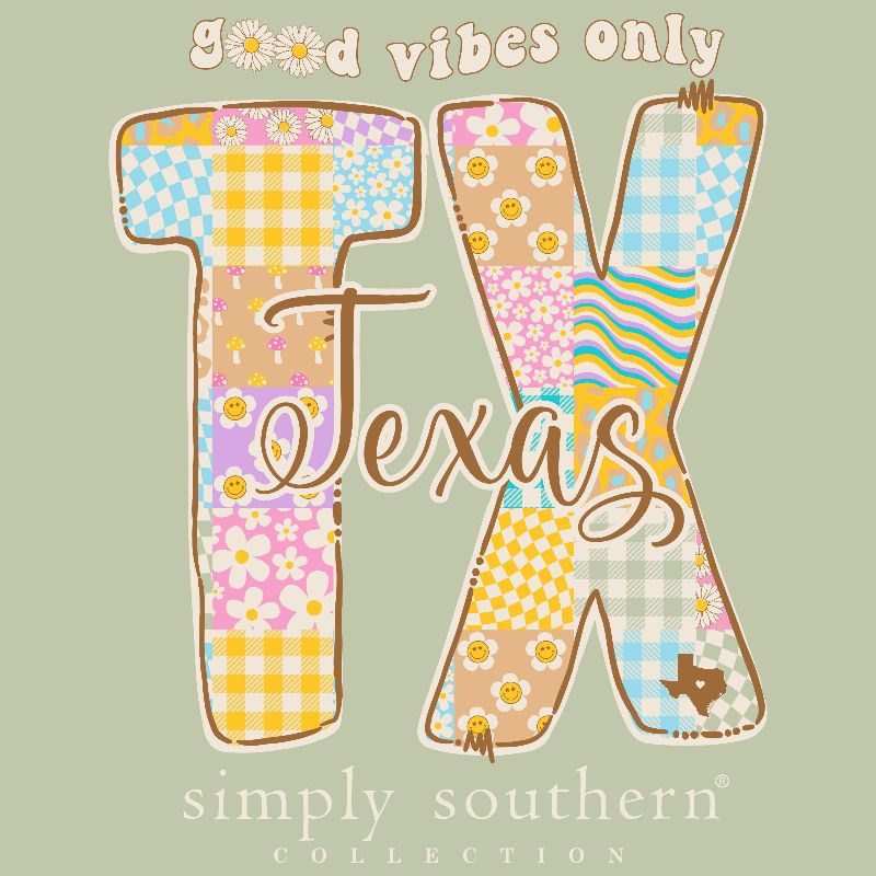 Simply Southern Good Vibes Texas Long Sleeve T-Shirt