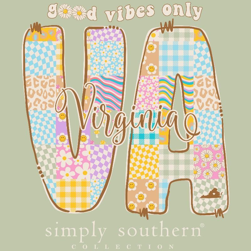 Simply Southern Good Vibes Virginia Long Sleeve T-Shirt