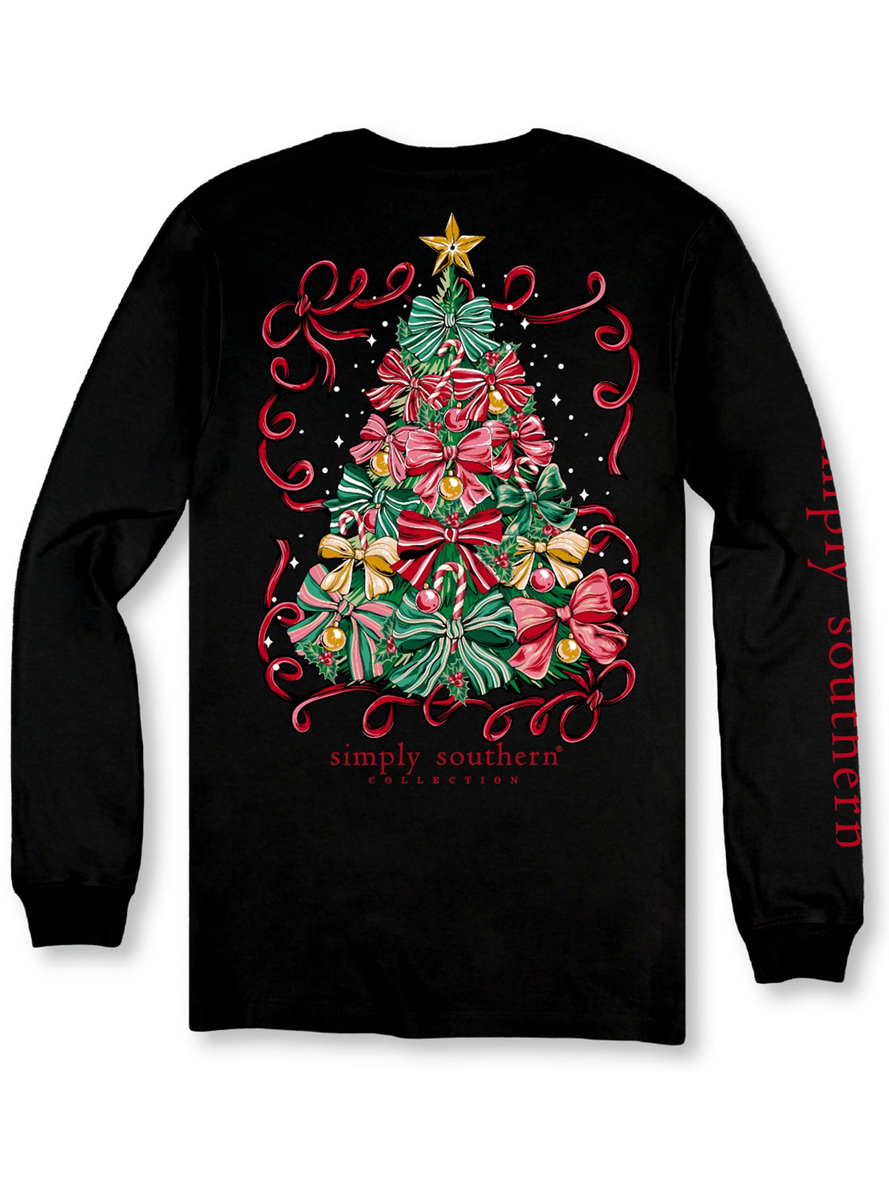 Simply Southern Christmas Tree Holiday Long Sleeve T-Shirt