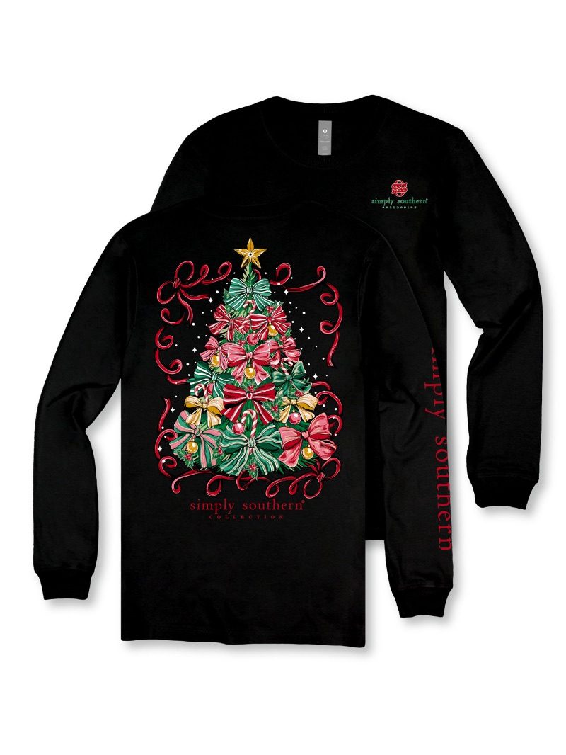 Simply Southern Christmas Tree Holiday Long Sleeve T-Shirt