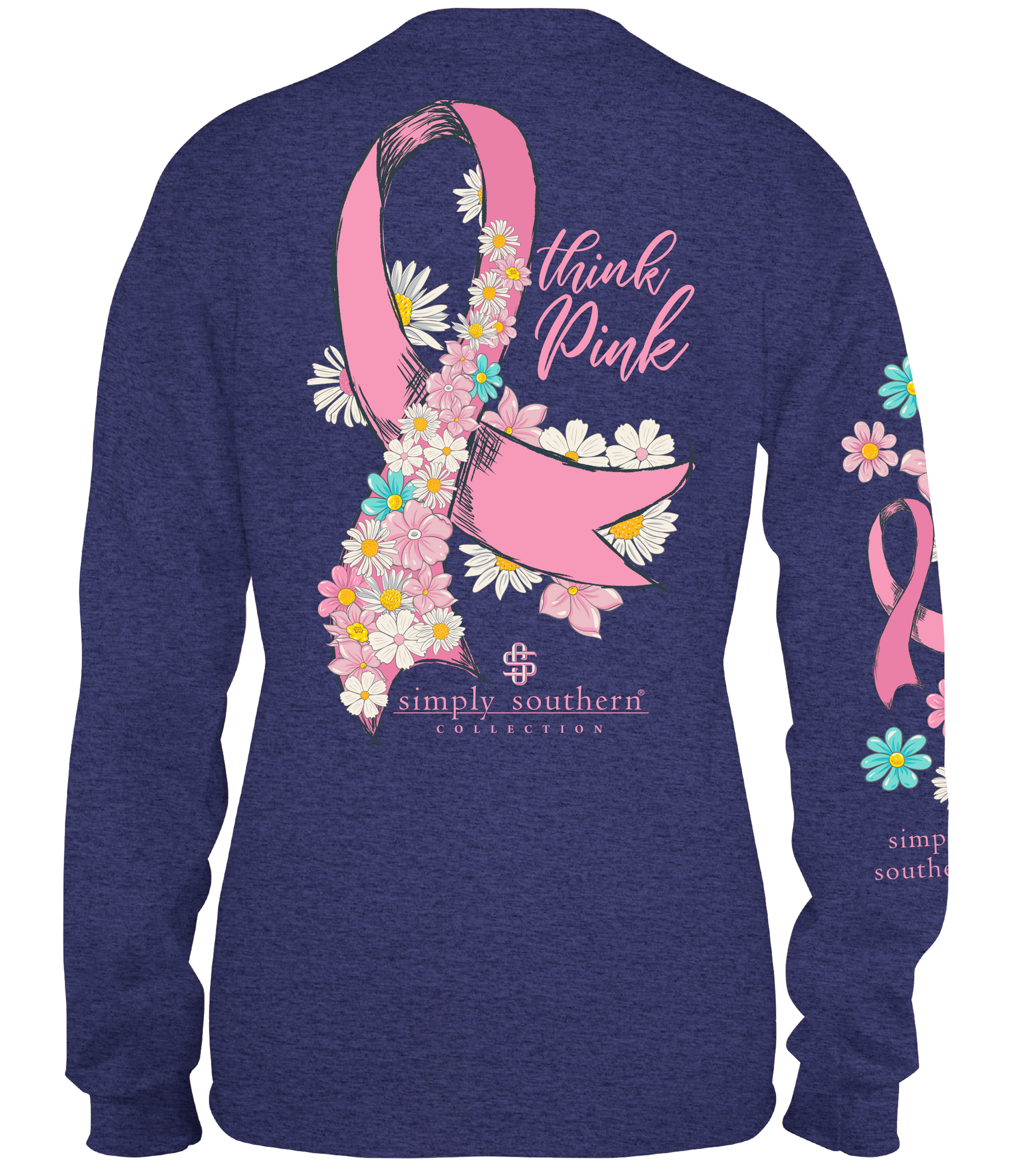 Simply Southern Think Pink Cancer Long Sleeve T-Shirt