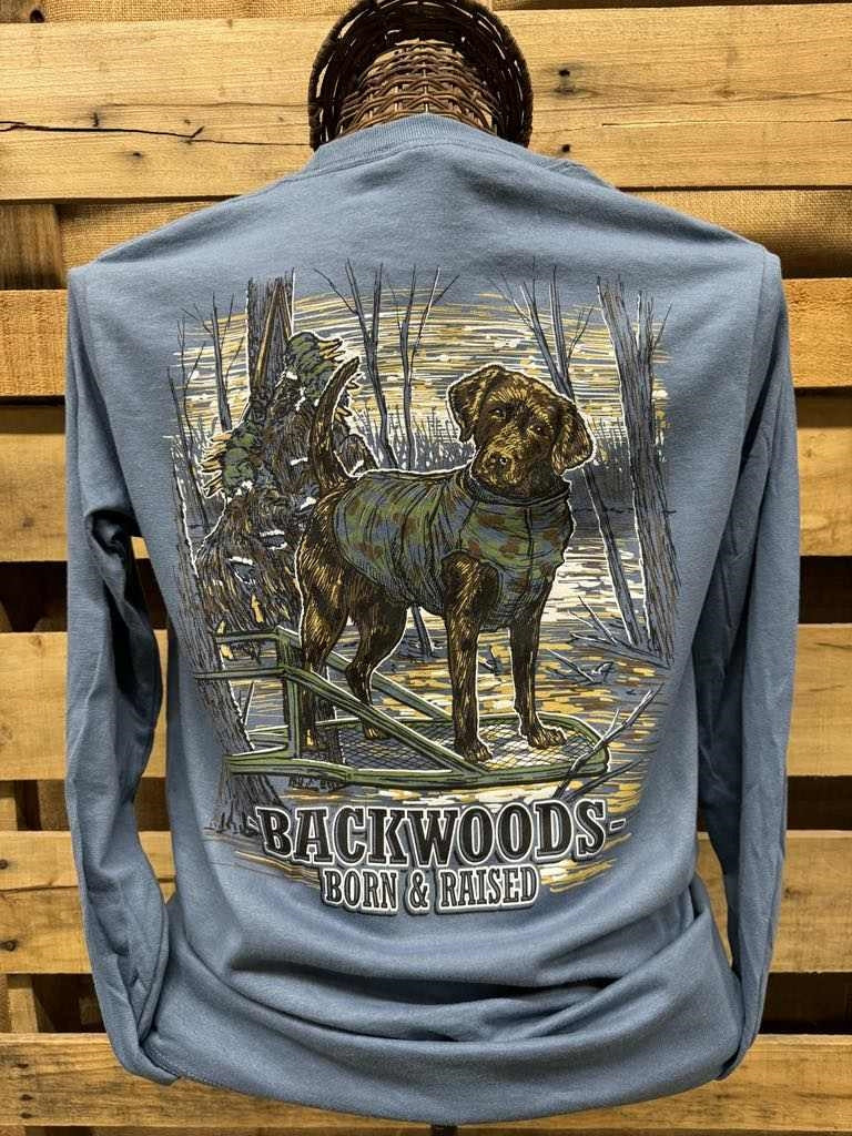 Backwoods Born & Raised Timber Dog Long Sleeve T-Shirt