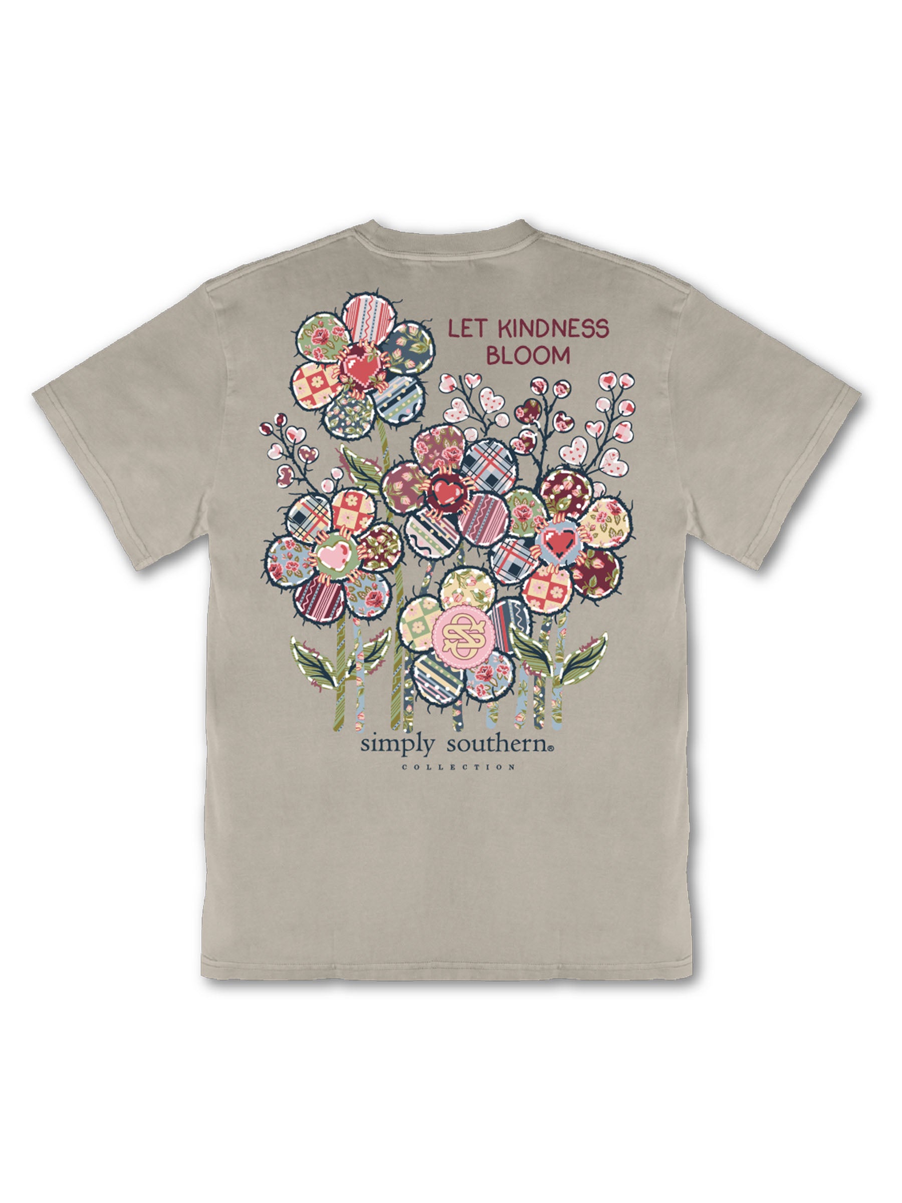 Simply Southern Kindness Blooms Mineral Washed Birch T-Shirt