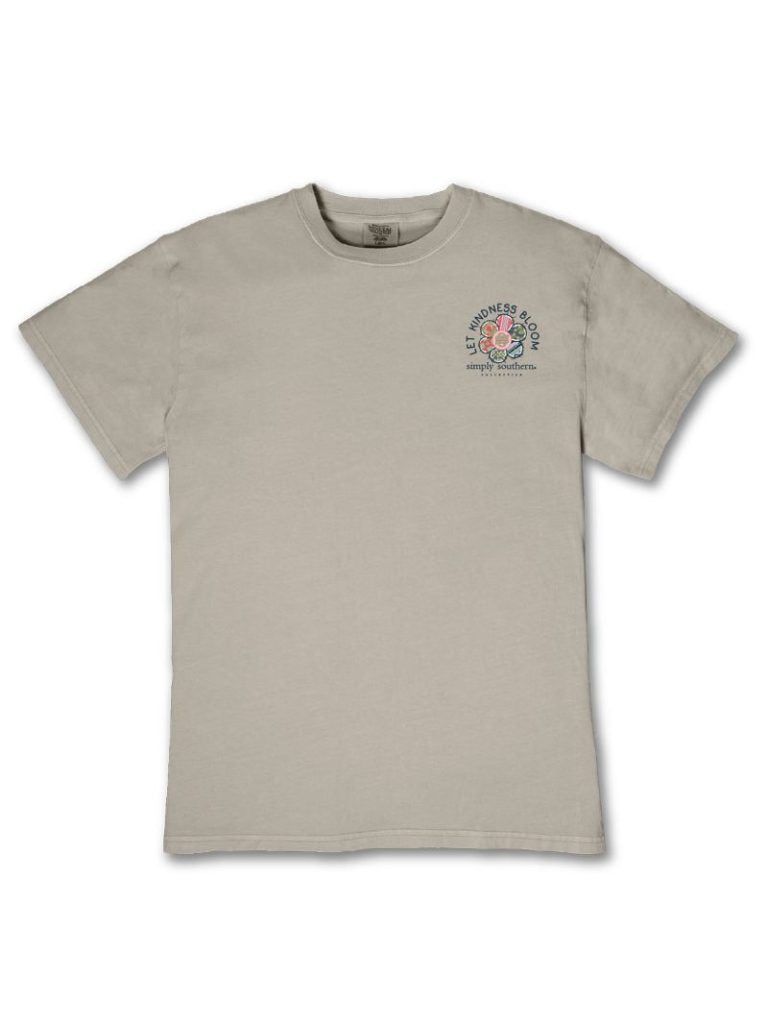 Simply Southern Kindness Blooms Mineral Washed Birch T-Shirt