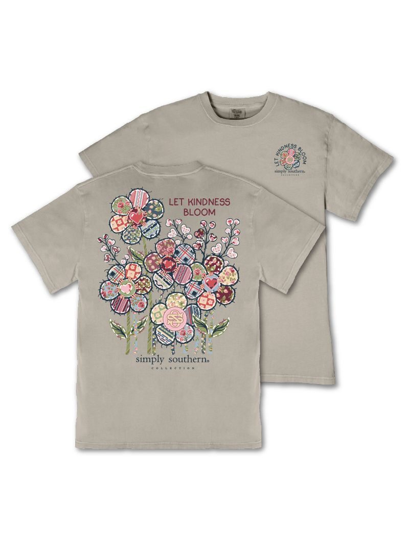 Simply Southern Kindness Blooms Mineral Washed Birch T-Shirt