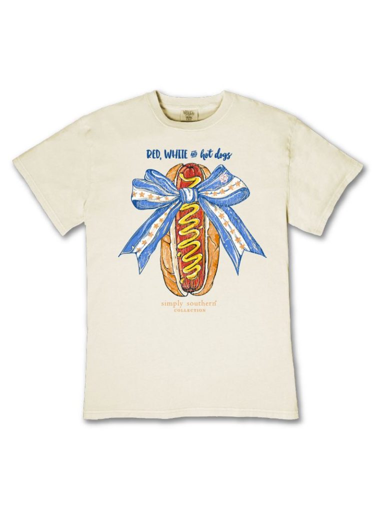 Simply Southern USA Hot Dogs Mineral Washed T-Shirt