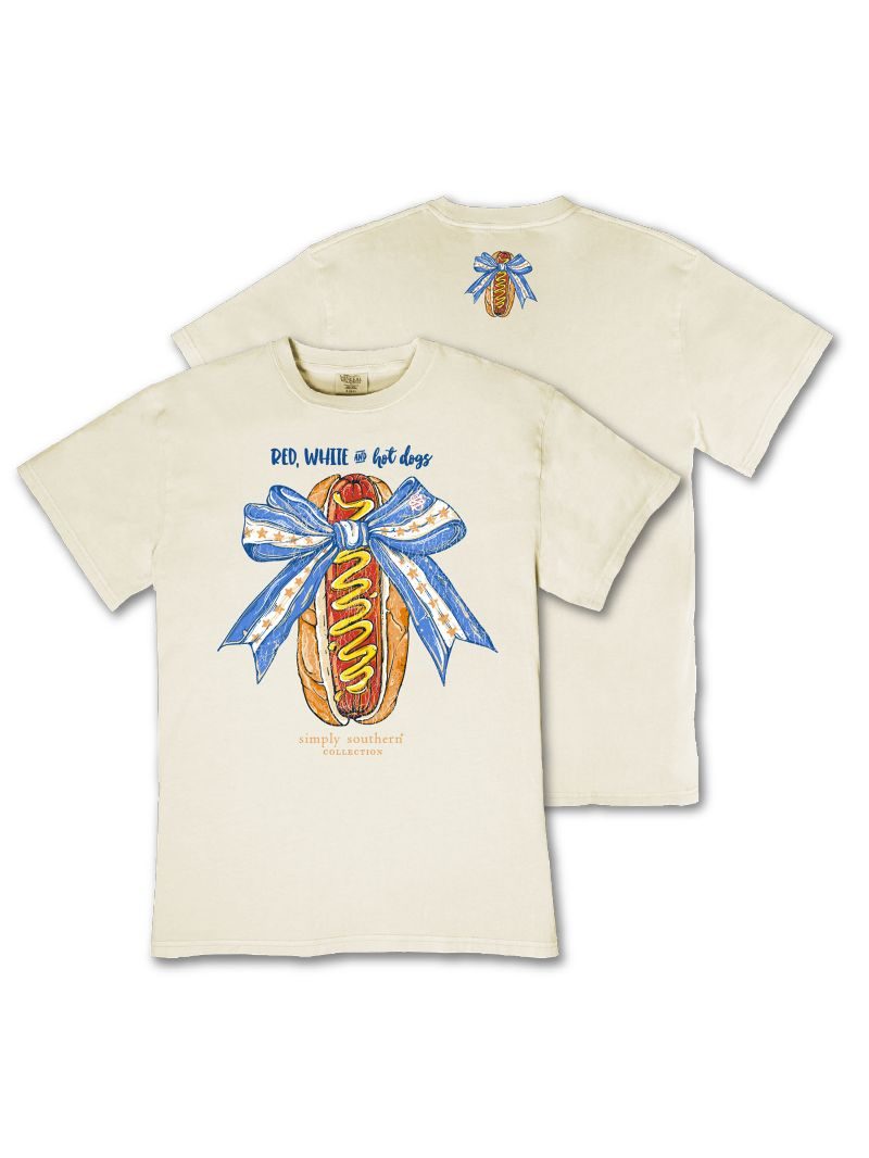 Simply Southern USA Hot Dogs Mineral Washed T-Shirt