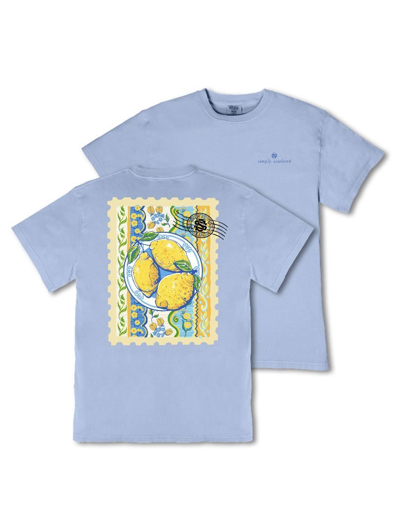Simply Southern Lemon Stamp Mineral Washed T-Shirt - SimplyCuteTees