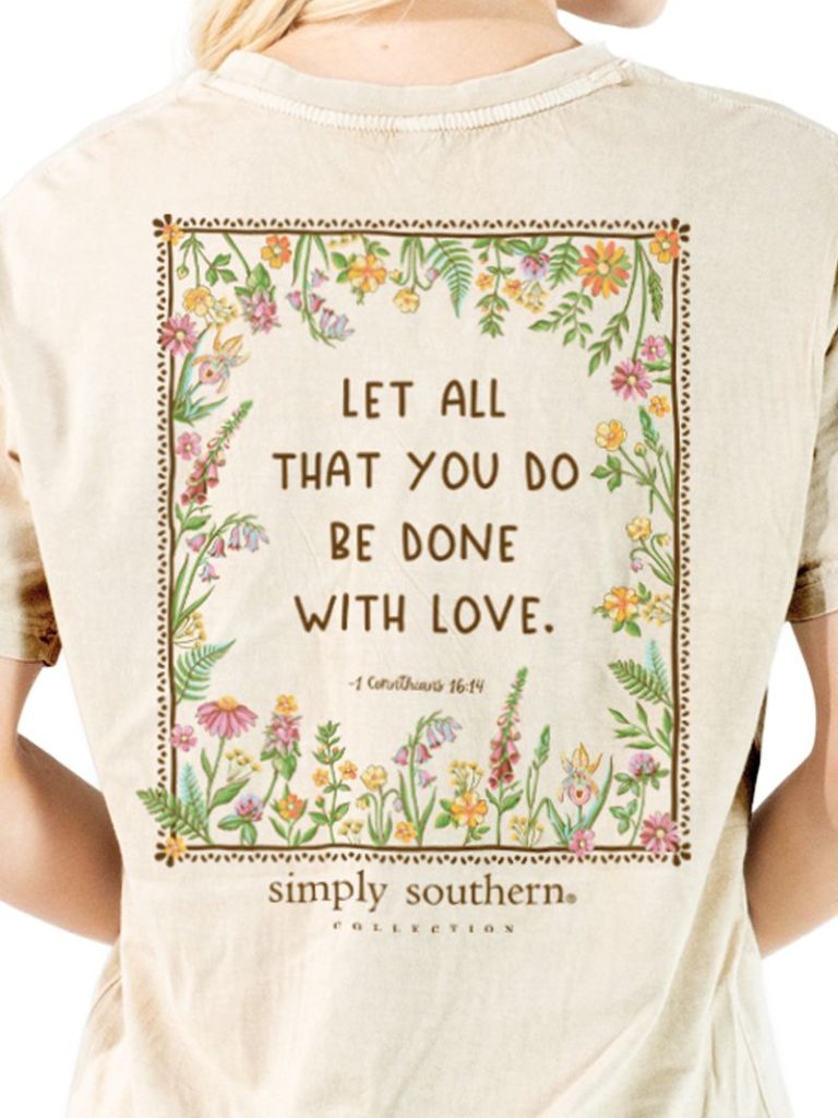 Simply Southern Done With Love Mineral Washed Bone T-Shirt