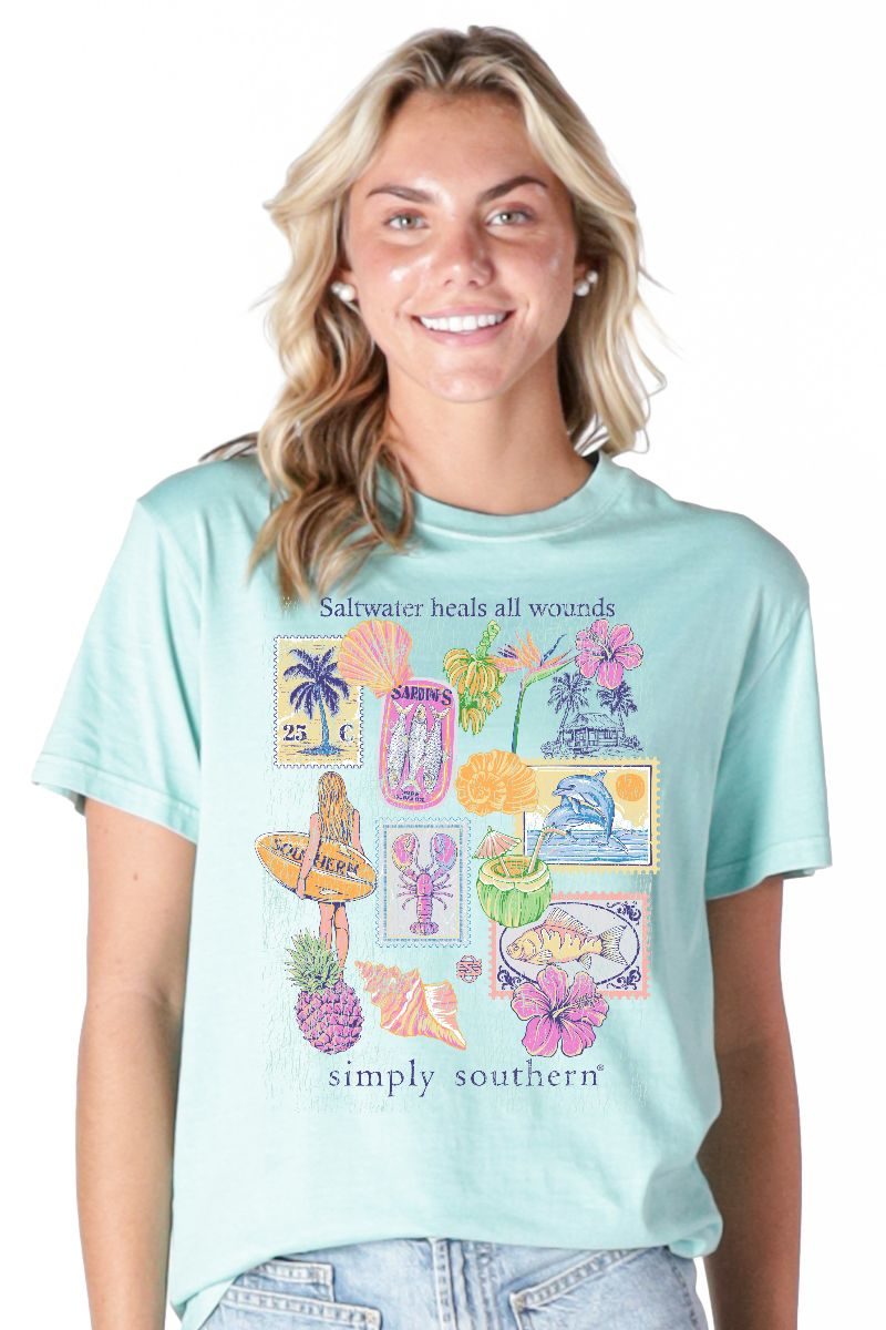 Simply Southern Saltwater Heals Mineral Washed T-Shirt