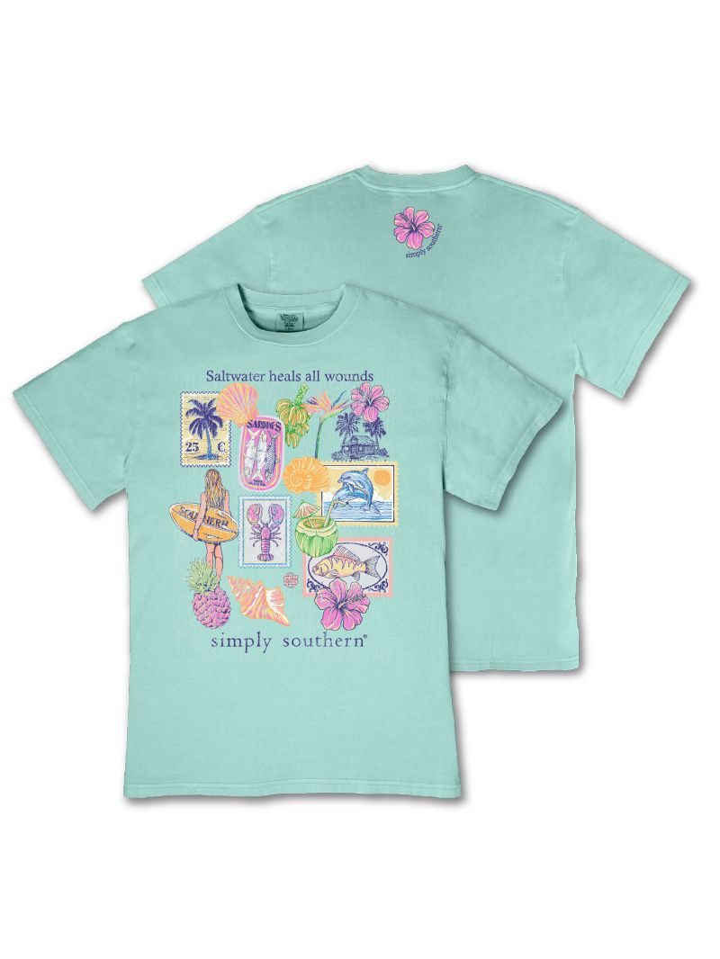 Simply Southern Saltwater Heals Mineral Washed T-Shirt