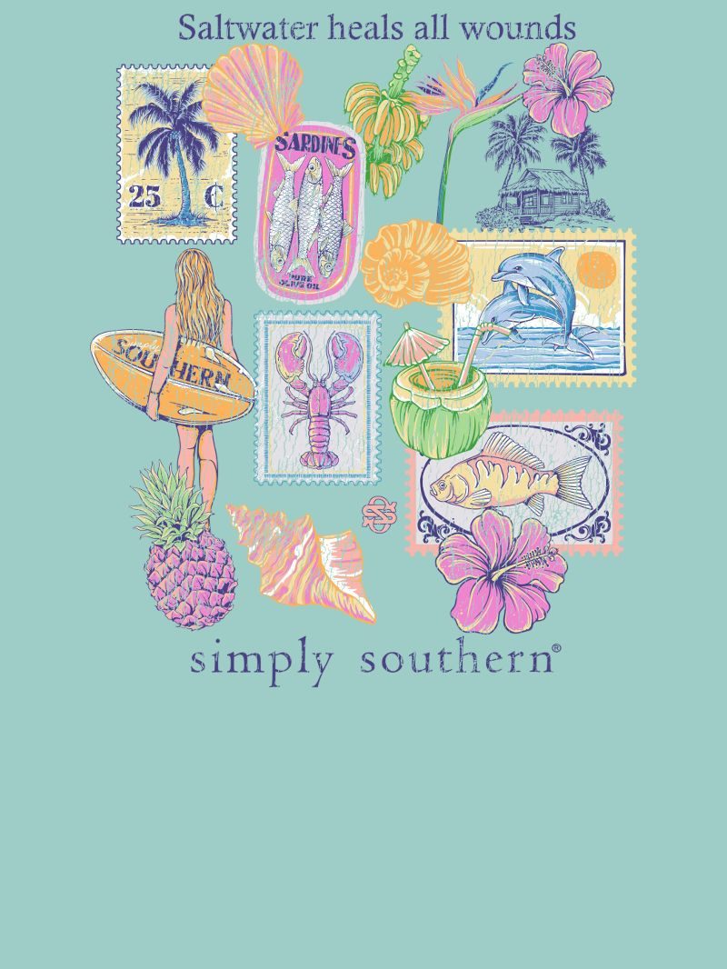 Simply Southern Saltwater Heals Mineral Washed T-Shirt