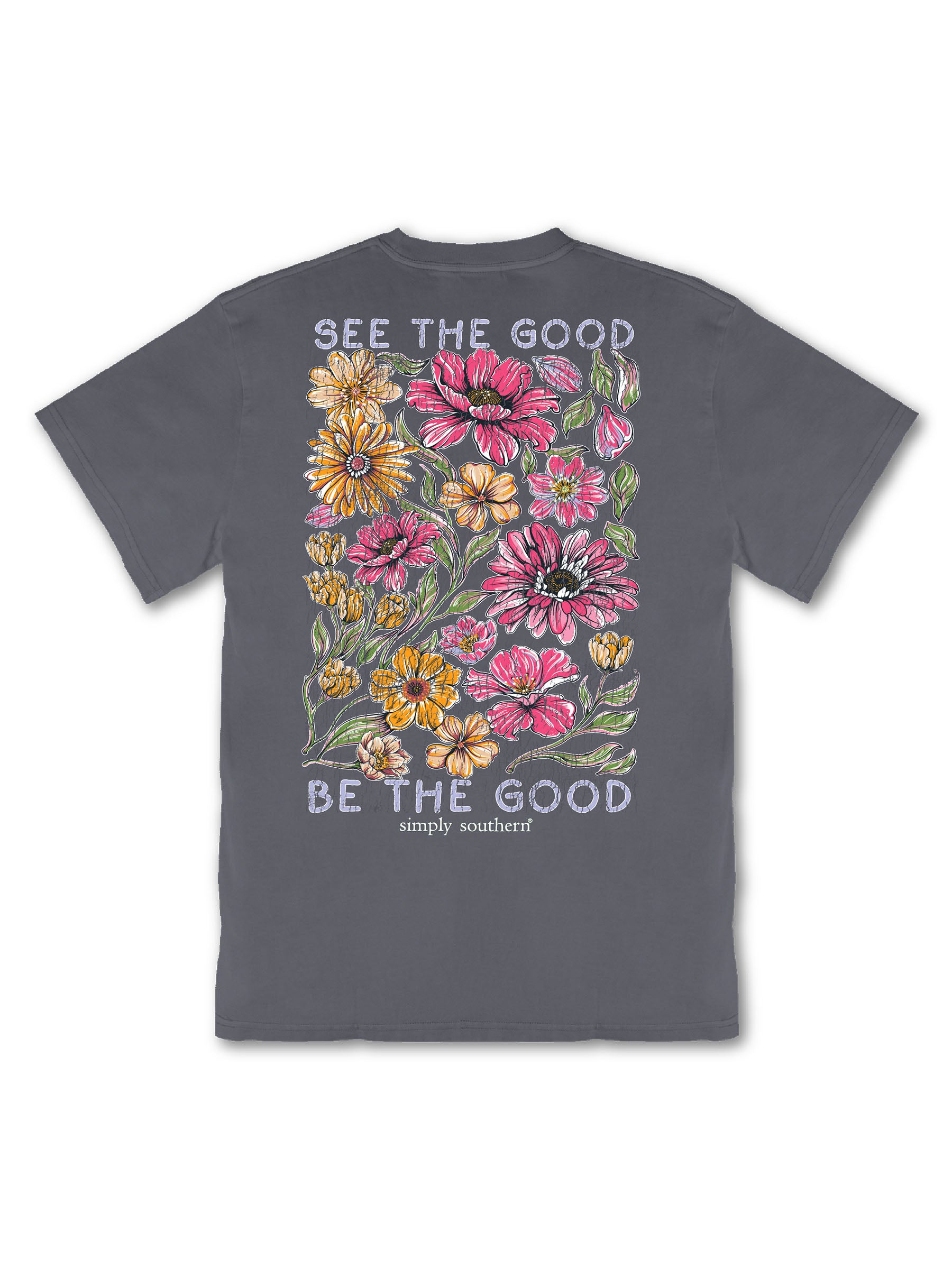 Simply Southern See The Good Flowers Mineral Washed T-Shirt