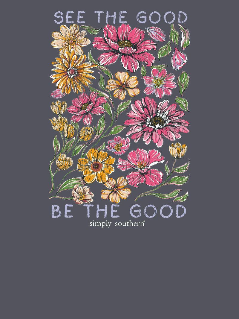 Simply Southern See The Good Flowers Mineral Washed T-Shirt
