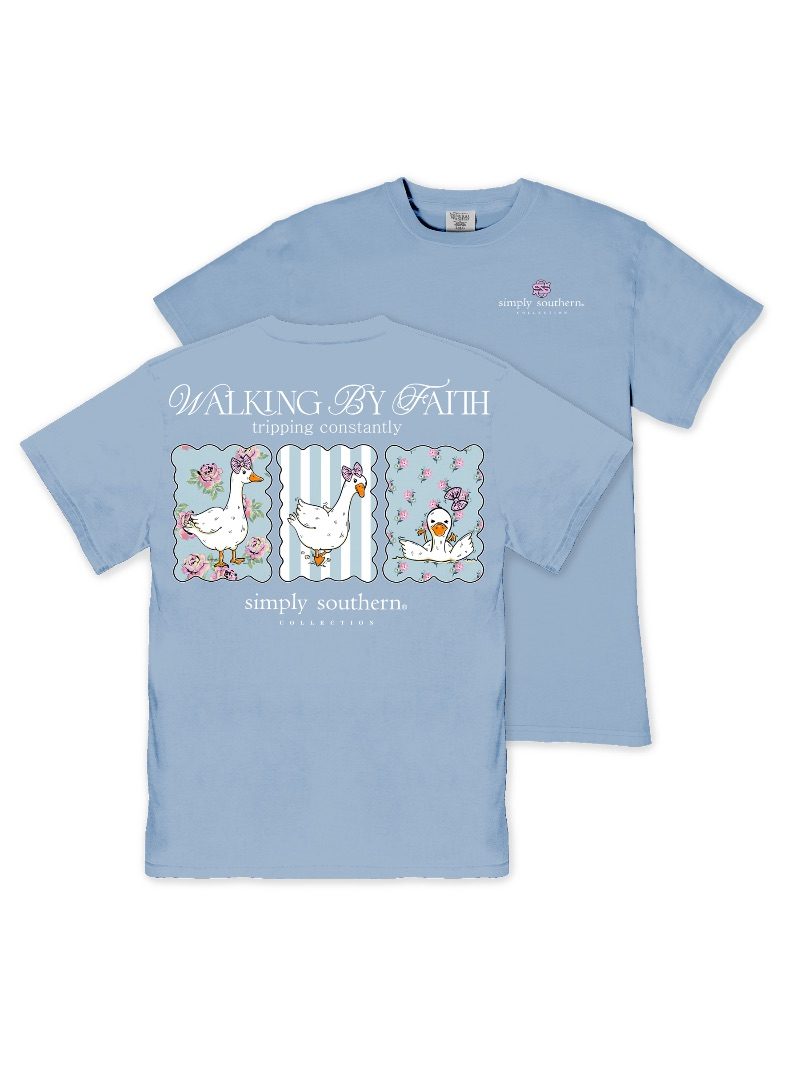 Simply Southern Faith Tripping Goose Mineral Washed T-Shirt