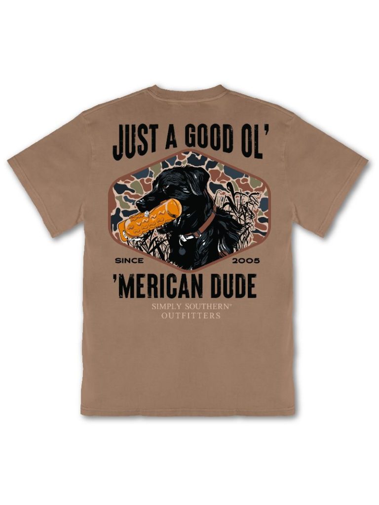 Simply Southern Merican Dude Lab Toy Mineral Washed Unisex T-Shirt