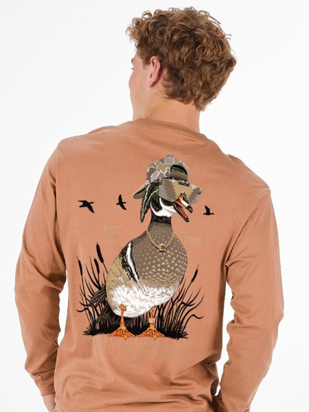トップス Duck Tee XL MN-LS-COOLDUCK-CHSTNT-LS-6x8-1