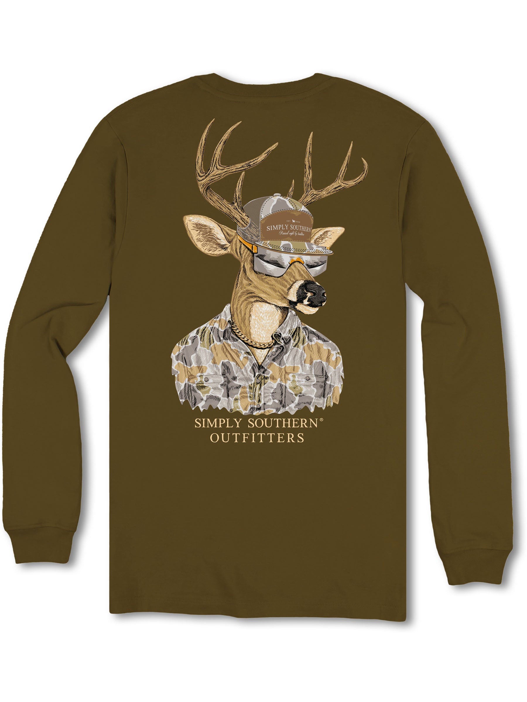 Simply Southern Merican Dude Deer Long Sleeve Unisex T-Shirt