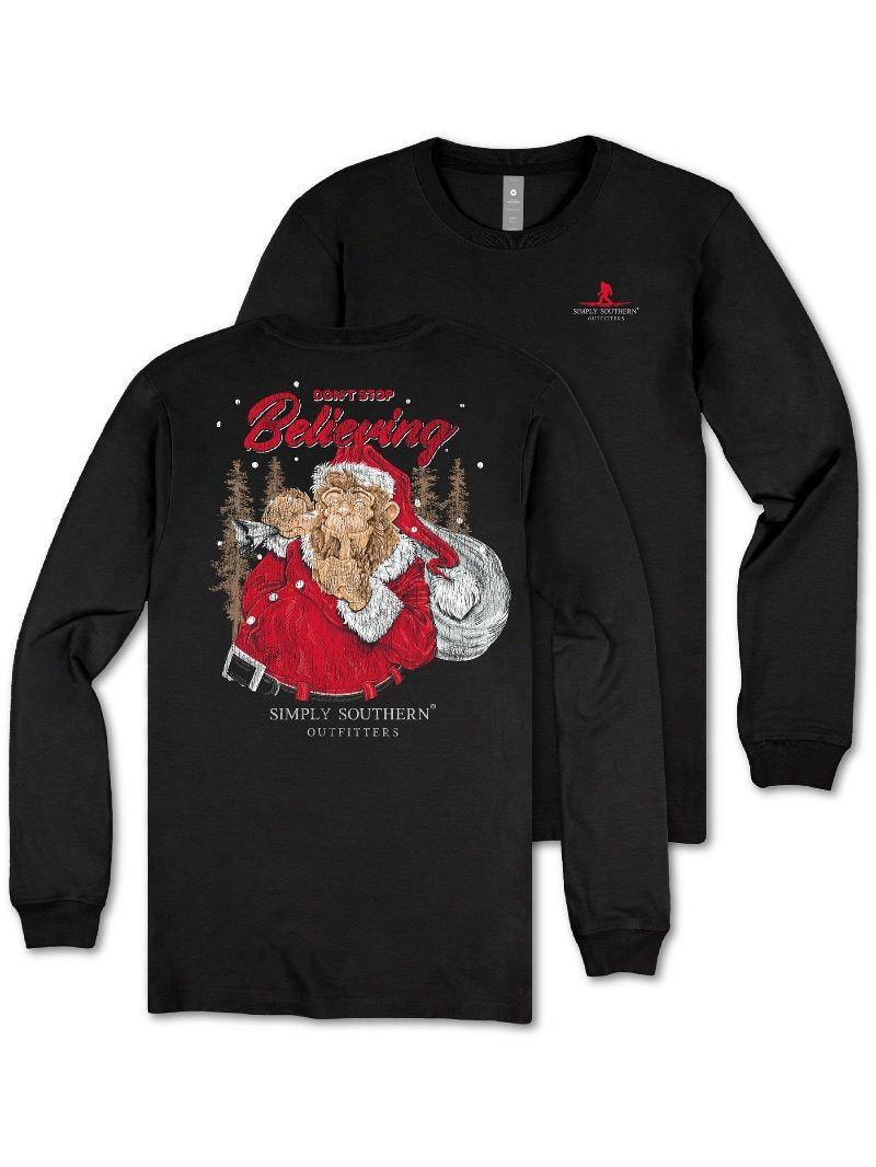 Simply Southern Don&#39;t Stop Holiday Long Sleeve Unisex T-Shirt