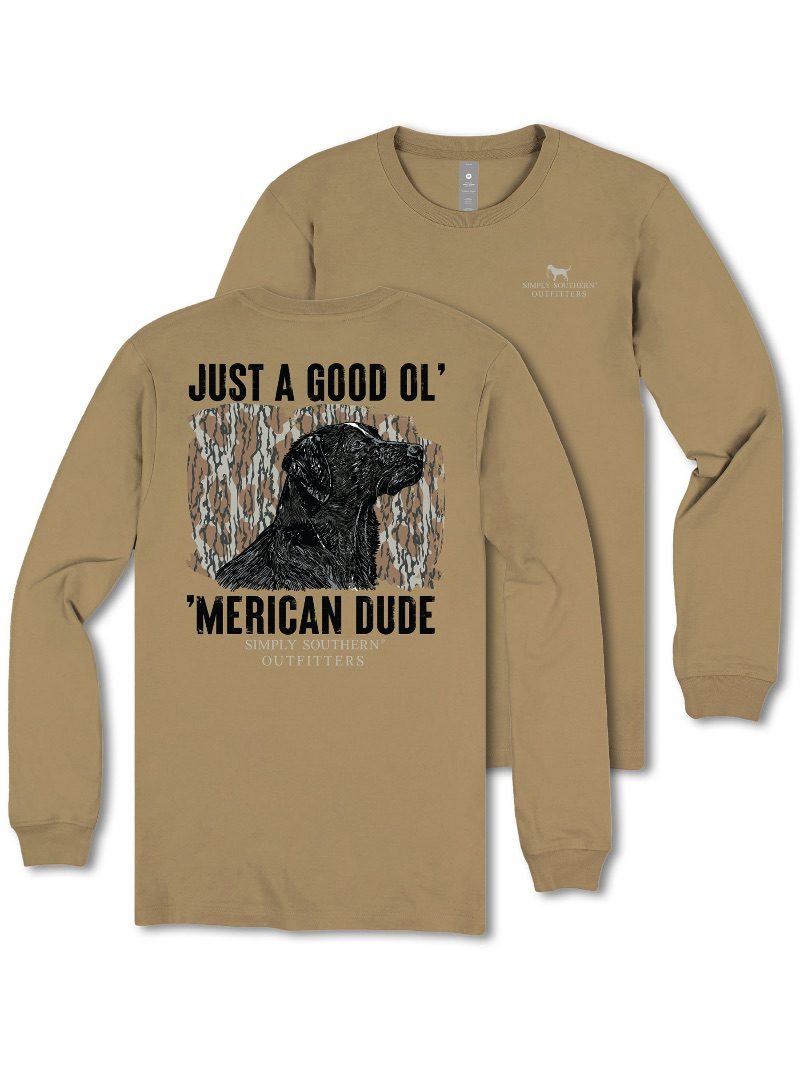 Simply Southern Merican Dude Good Long Sleeve Unisex T-Shirt
