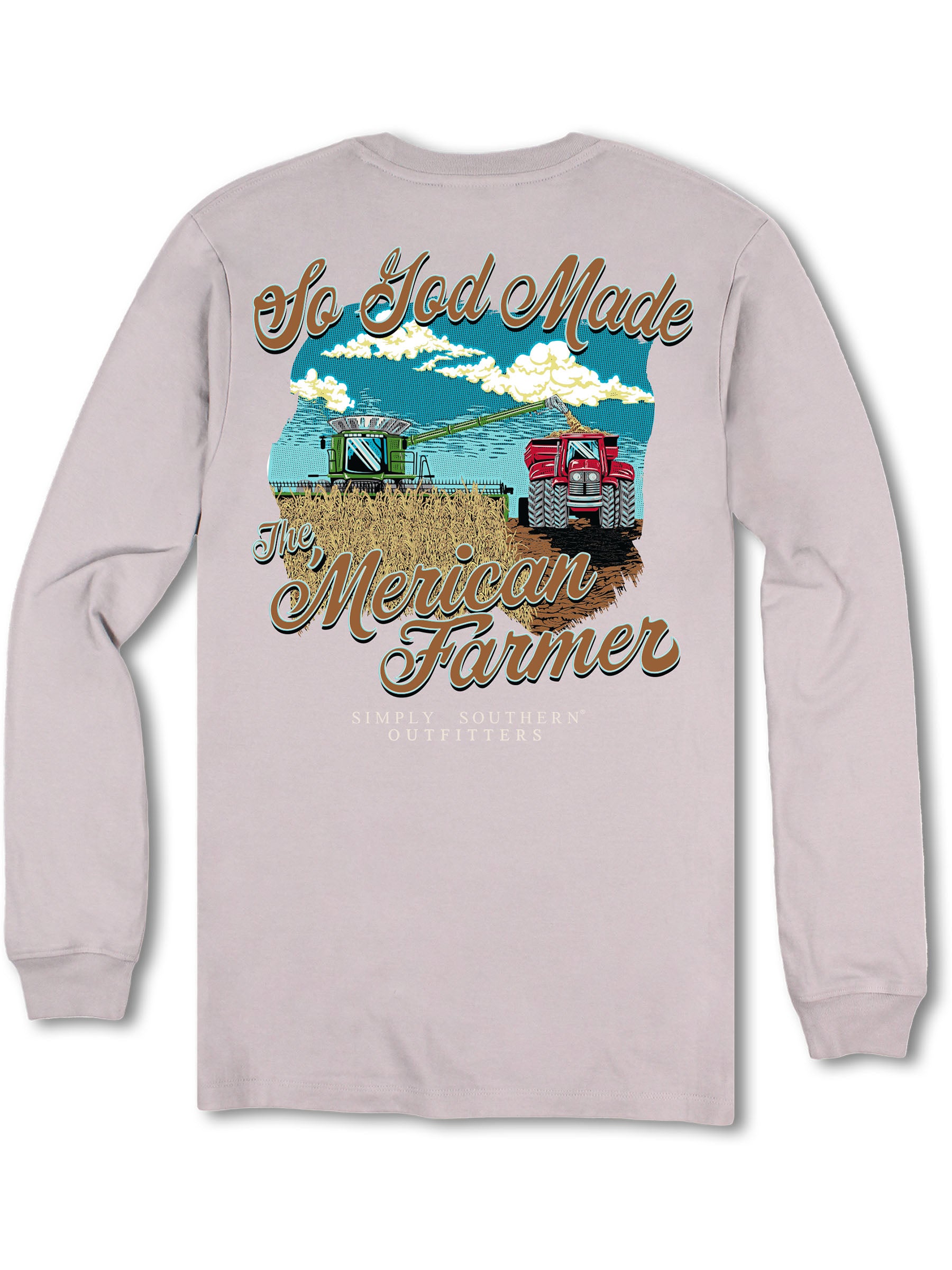 Simply Southern Merican Farmer Long Sleeve Unisex T-Shirt