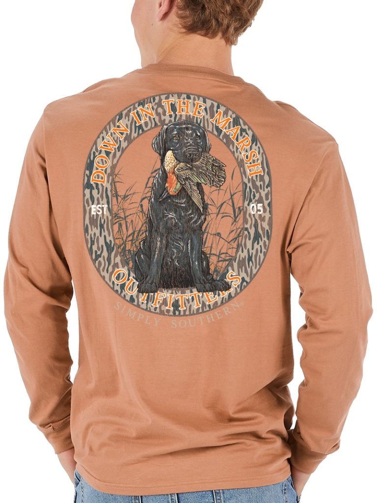 Simply Southern Marsh Dog Chestnut Long Sleeve Unisex T-Shirt