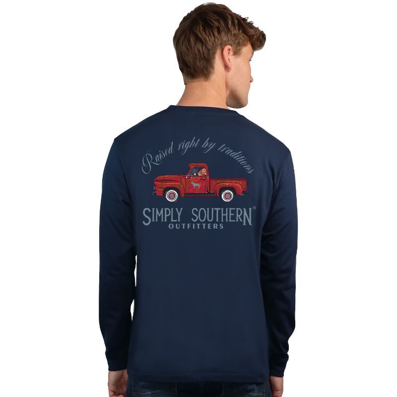 Simply Southern Raised Right Truck Unisex Long Sleeve T-Shirt