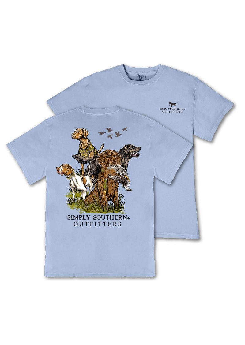 Simply Southern Hunt Dogs Mineral Washed Unisex T-Shirt