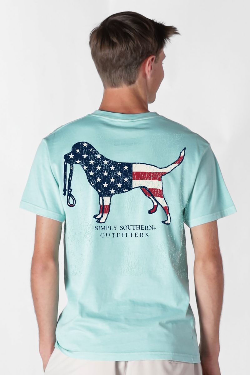 Simply Southern Outfitters USA Dog Mineral Washed Unisex T-Shirt - SimplyCuteTees