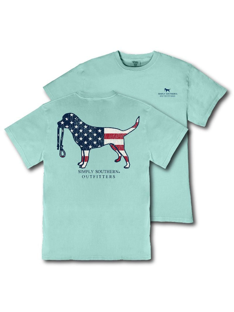 Simply Southern Outfitters USA Dog Mineral Washed Unisex T-Shirt - SimplyCuteTees